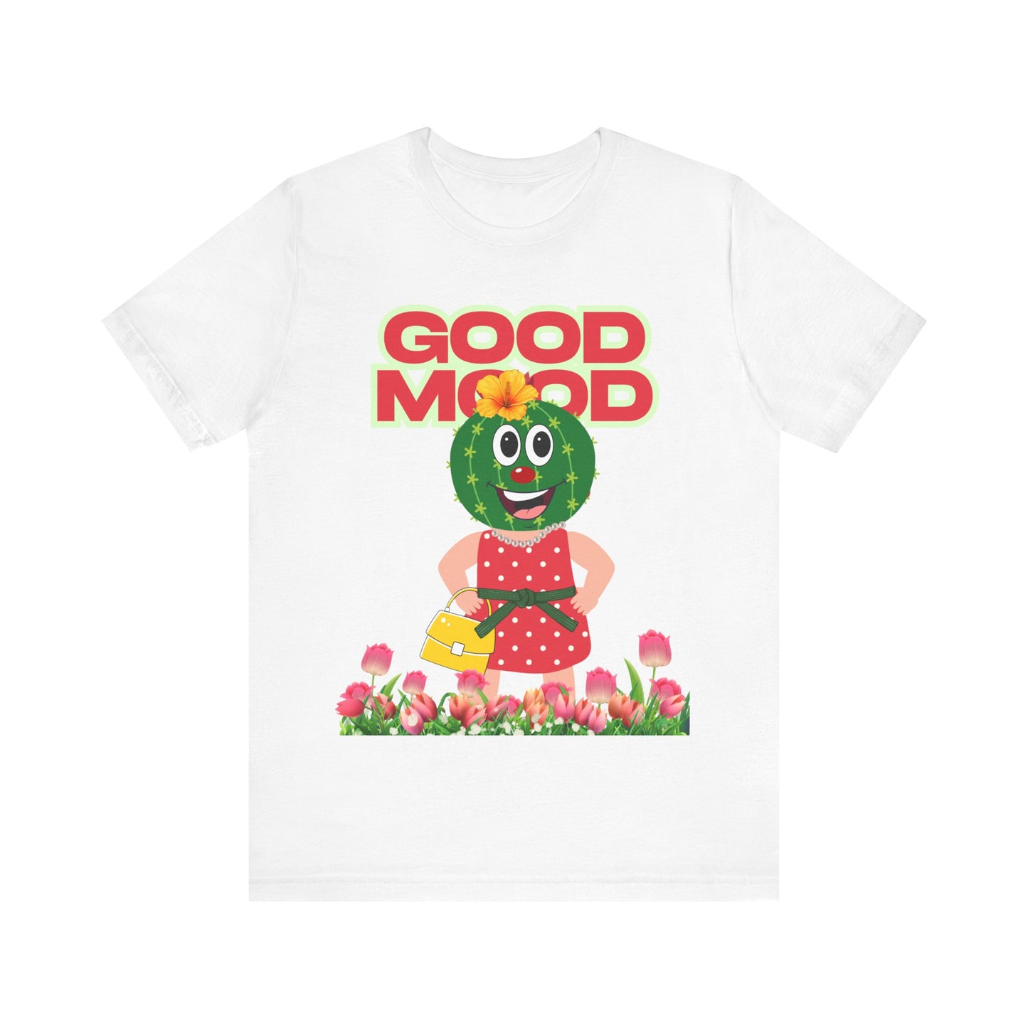 Good Mood, Cactus Tee - Unisex Jersey , Short sleeve T-shirt, Mother's day, Gift for Mom, Relax, Birthday gift, Vacation, Mom, Teens T-shirt, Calm day,
