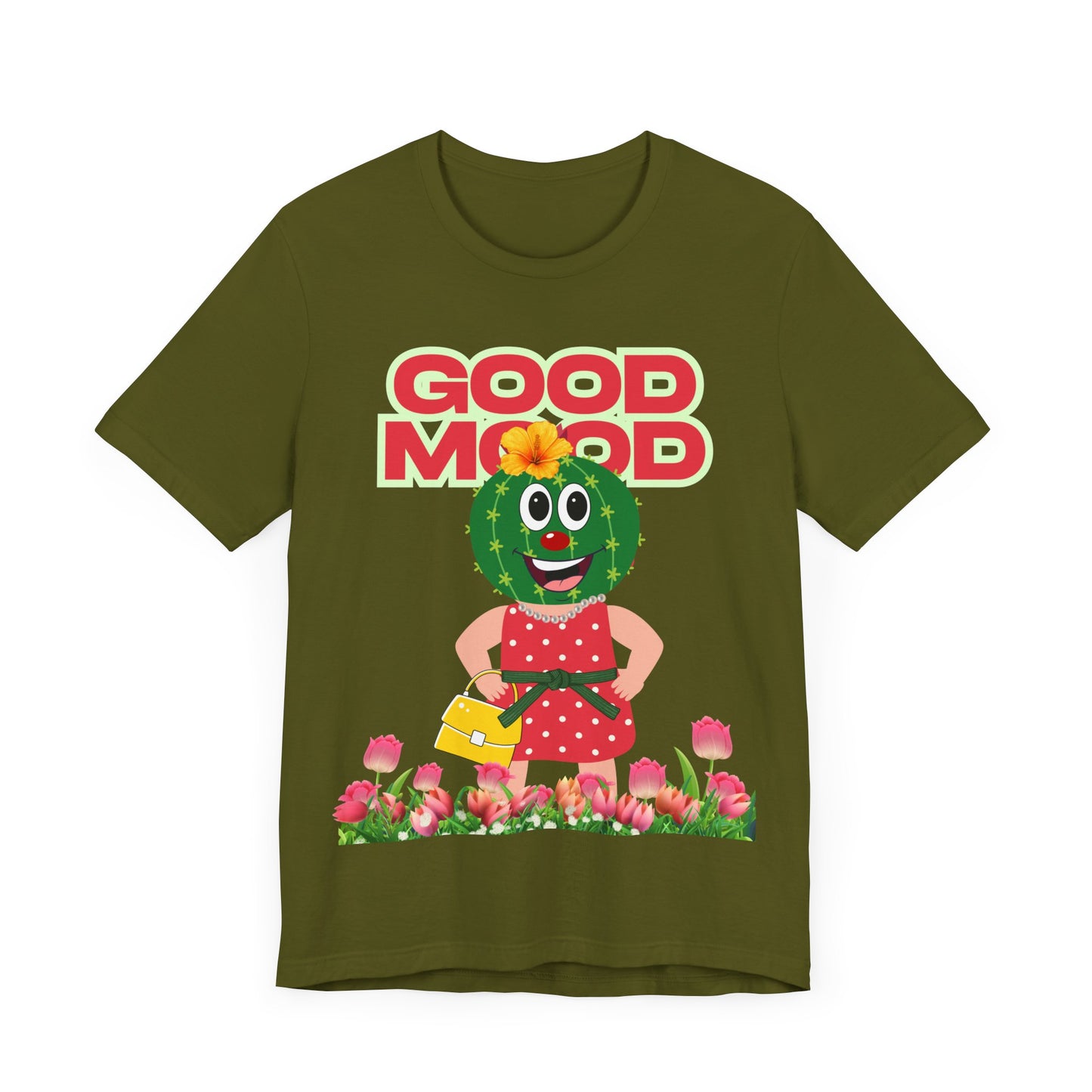 Good Mood, Cactus Tee - Unisex Jersey , Short sleeve T-shirt, Mother's day, Gift for Mom, Relax, Birthday gift, Vacation, Mom, Teens T-shirt, Calm day,