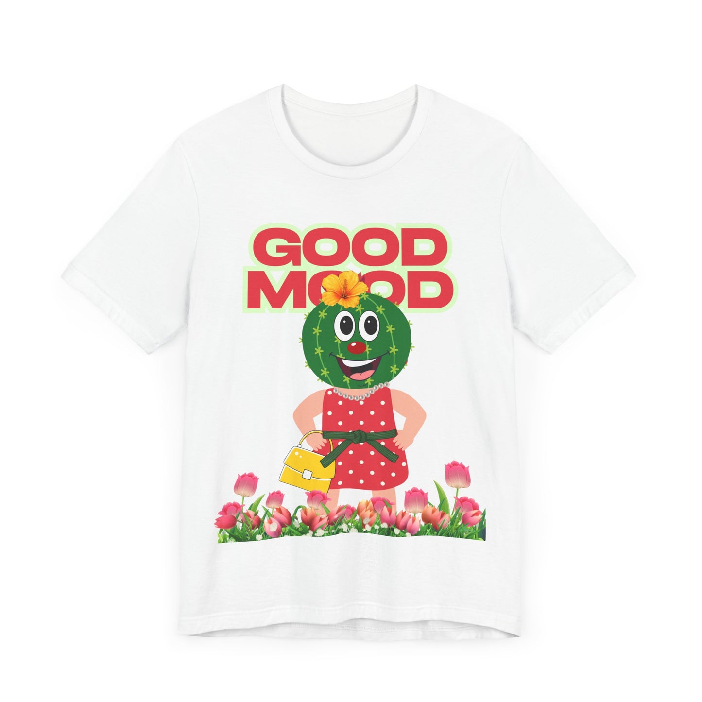 Good Mood, Cactus Tee - Unisex Jersey , Short sleeve T-shirt, Mother's day, Gift for Mom, Relax, Birthday gift, Vacation, Mom, Teens T-shirt, Calm day,