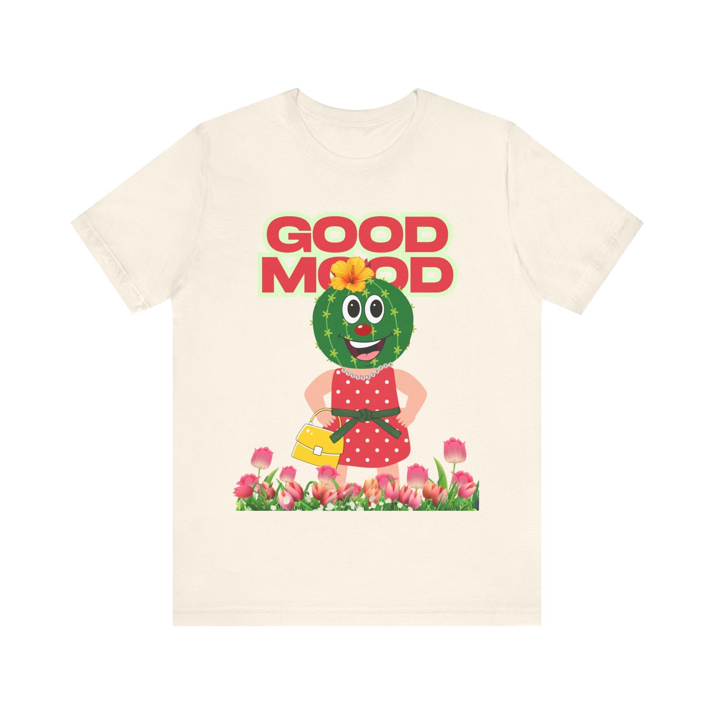 Good Mood, Cactus Tee - Unisex Jersey , Short sleeve T-shirt, Mother's day, Gift for Mom, Relax, Birthday gift, Vacation, Mom, Teens T-shirt, Calm day,