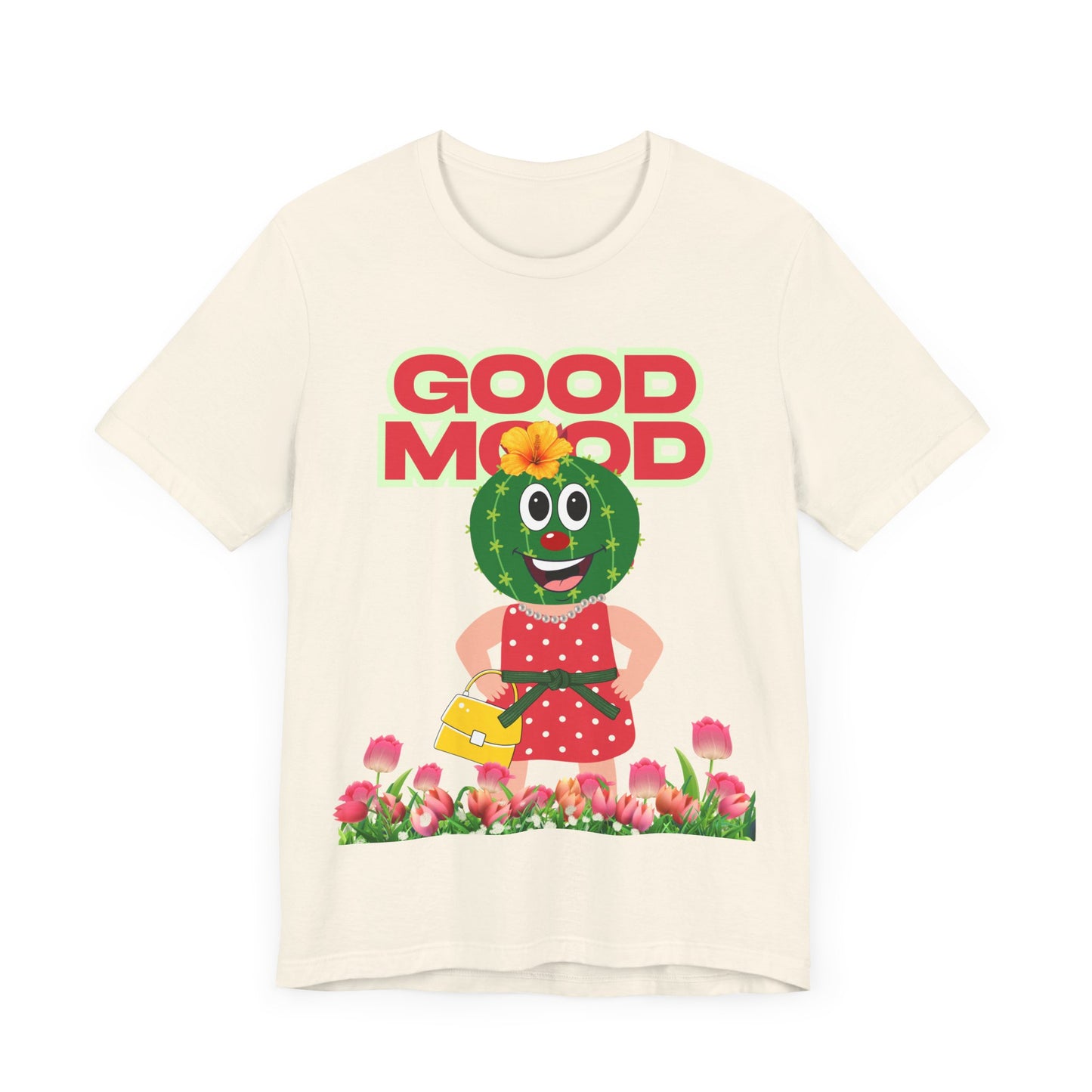 Good Mood, Cactus Tee - Unisex Jersey , Short sleeve T-shirt, Mother's day, Gift for Mom, Relax, Birthday gift, Vacation, Mom, Teens T-shirt, Calm day,