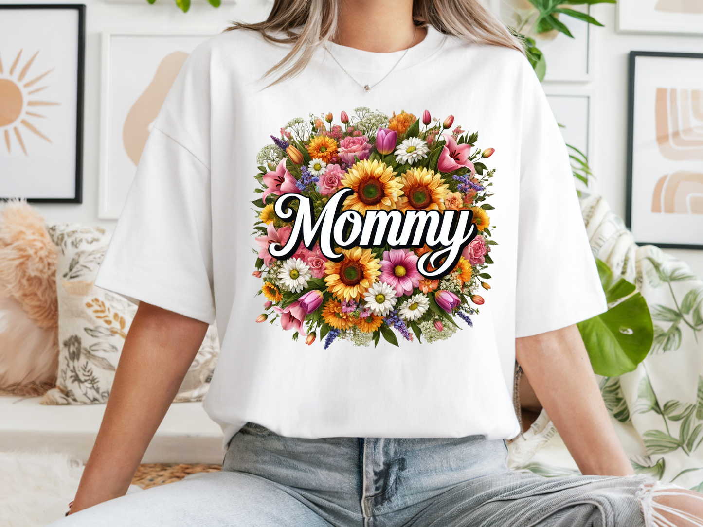 Mommy T-shirt, Mom, Mother's day, Gift for Mom, Birthday, Gifts, Floral, Garden Mom, Garden Tee, Mom love, Flower Mom