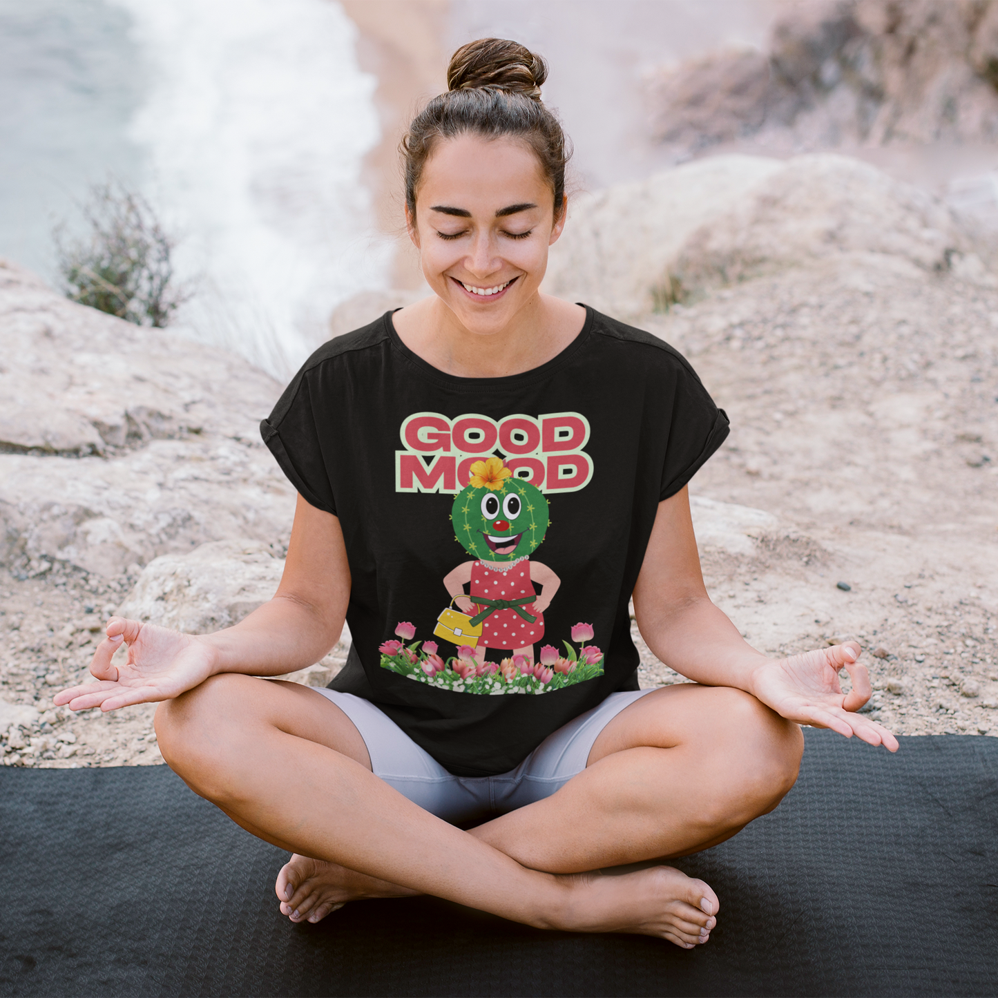 Good Mood, Cactus Tee - Unisex Jersey , Short sleeve T-shirt, Mother's day, Gift for Mom, Relax, Birthday gift, Vacation, Mom, Teens T-shirt, Calm day,