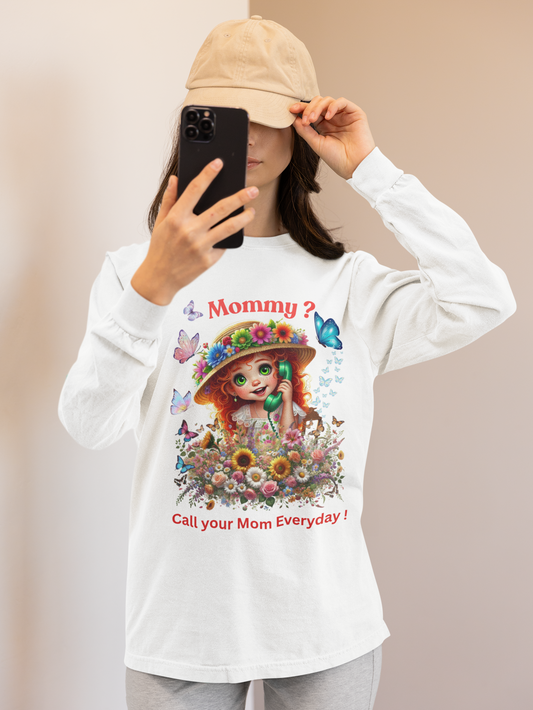 Mommy? Youth Crewneck Sweatshirt -  Call Your Mom Everyday!