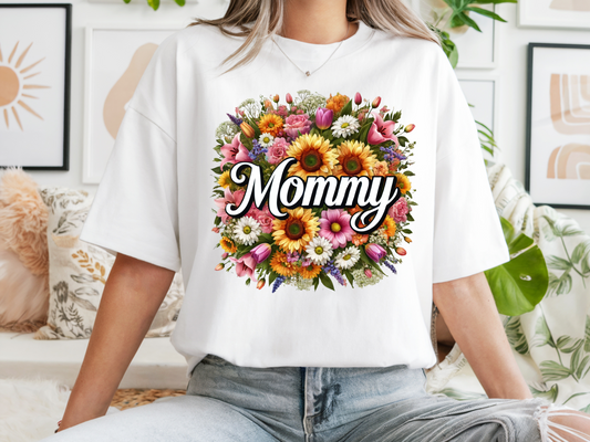 Mommy T-shirt, Mom, Mother's day, Gift for Mom, Birthday, Gifts, Floral, Garden Mom, Garden Tee, Mom love, Flower Mom