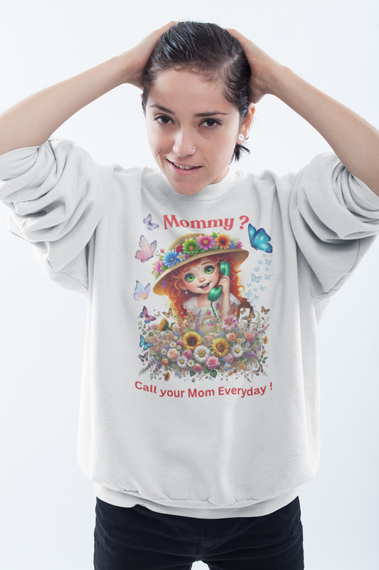 Mommy? Youth Crewneck Sweatshirt -  Call Your Mom Everyday!